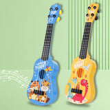 Maxbell Children Guitar Musical Toy Cartoon Animal Small Ukulele for Beginner Babies Blue