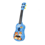 Maxbell Children Guitar Musical Toy Cartoon Animal Small Ukulele for Beginner Babies Blue