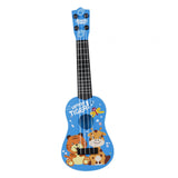 Maxbell Children Guitar Musical Toy Cartoon Animal Small Ukulele for Beginner Babies Blue