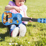 Maxbell Children Guitar Musical Toy Cartoon Animal Small Ukulele for Beginner Babies Blue