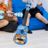 Maxbell Children Guitar Musical Toy Cartoon Animal Small Ukulele for Beginner Babies Blue