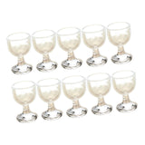 Maxbell 10x 1/12 Scale Dollhouse Wine Cups Life Scene for Dollhouse Bars Living Room