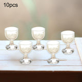Maxbell 10x 1/12 Scale Dollhouse Wine Cups Life Scene for Dollhouse Bars Living Room