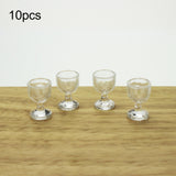 Maxbell 10x 1/12 Scale Dollhouse Wine Cups Life Scene for Dollhouse Bars Living Room