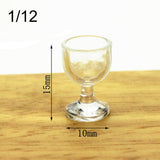 Maxbell 10x 1/12 Scale Dollhouse Wine Cups Life Scene for Dollhouse Bars Living Room