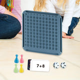 Maxbell Addition Board Game Math Manipulatives for Kids Boy and Girls Birthday Gifts blue