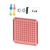 Maxbell Addition Board Game Math Manipulatives for Kids Boy and Girls Birthday Gifts pink