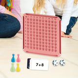 Maxbell Addition Board Game Math Manipulatives for Kids Boy and Girls Birthday Gifts pink