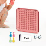Maxbell Addition Board Game Math Manipulatives for Kids Boy and Girls Birthday Gifts pink