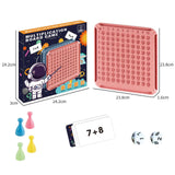 Maxbell Addition Board Game Math Manipulatives for Kids Boy and Girls Birthday Gifts pink