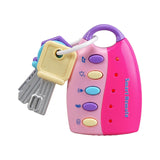 Maxbell Baby Car Keys Toy Educational Portable Remote Key Toy for Baby Toddlers Kids Pink