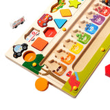 Maxbell Magnetic Color and Number Maze Toys Gift for 3+ Year Old Girls Boys Children