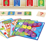 Maxbell Montessori Math Manipulatives Toys Wooden Number Counting Block for Toddlers