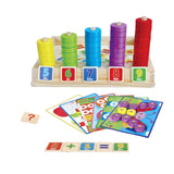 Maxbell Montessori Math Manipulatives Toys Wooden Number Counting Block for Toddlers