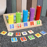 Maxbell Montessori Math Manipulatives Toys Wooden Number Counting Block for Toddlers