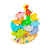 Maxbell Balance Block Game Table Game Early Education Toys for Family Wooden Stacker