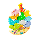 Maxbell Balance Block Game Table Game Early Education Toys for Family Wooden Stacker