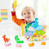 Maxbell Balance Block Game Table Game Early Education Toys for Family Wooden Stacker