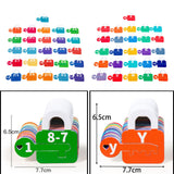 Maxbell Learning Lock Toys Alphabet and Arithmetic Math Cards Game for Children Kids Number