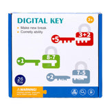 Maxbell Learning Lock Toys Alphabet and Arithmetic Math Cards Game for Children Kids Number