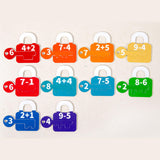 Maxbell Learning Lock Toys Alphabet and Arithmetic Math Cards Game for Children Kids Number