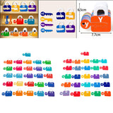 Maxbell Learning Lock Toys Alphabet and Arithmetic Math Cards Game for Children Kids Number