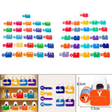 Maxbell Learning Lock Toys Alphabet and Arithmetic Math Cards Game for Children Kids Number