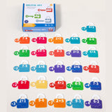 Maxbell Learning Lock Toys Alphabet and Arithmetic Math Cards Game for Children Kids Number