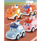 Maxbell Press and Go Car Durable Cute Vehicles Toys for Kindergarten Kids Preschool ambulance