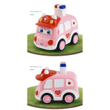 Maxbell Press and Go Car Durable Cute Vehicles Toys for Kindergarten Kids Preschool ambulance