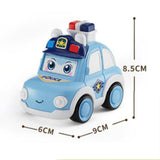 Maxbell Press and Go Car Durable Cute Vehicles Toys for Kindergarten Kids Preschool police car