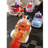 Maxbell Press and Go Car Durable Cute Vehicles Toys for Kindergarten Kids Preschool police car
