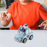 Maxbell Press and Go Car Durable Cute Vehicles Toys for Kindergarten Kids Preschool police car