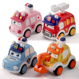 Maxbell Press and Go Car Durable Cute Vehicles Toys for Kindergarten Kids Preschool engineering car