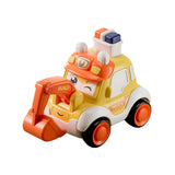 Maxbell Press and Go Car Durable Cute Vehicles Toys for Kindergarten Kids Preschool engineering car