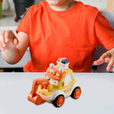 Maxbell Press and Go Car Durable Cute Vehicles Toys for Kindergarten Kids Preschool engineering car