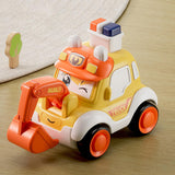 Maxbell Press and Go Car Durable Cute Vehicles Toys for Kindergarten Kids Preschool engineering car