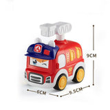 Maxbell Press and Go Car Durable Cute Vehicles Toys for Kindergarten Kids Preschool fire truck