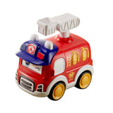 Maxbell Press and Go Car Durable Cute Vehicles Toys for Kindergarten Kids Preschool fire truck