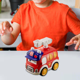 Maxbell Press and Go Car Durable Cute Vehicles Toys for Kindergarten Kids Preschool fire truck