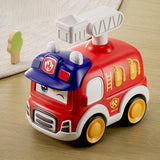 Maxbell Press and Go Car Durable Cute Vehicles Toys for Kindergarten Kids Preschool fire truck