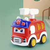 Maxbell Press and Go Car Durable Cute Vehicles Toys for Kindergarten Kids Preschool fire truck