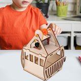 Maxbell DIY Wooden Science Experiment Model Kits Sightseeing Cable Car for Beginners
