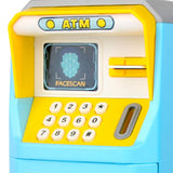 Maxbell Electronic Fingerprint ATM Piggy Bank Password ATM Machine for Children Kids Blue