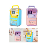 Maxbell Electronic Fingerprint ATM Piggy Bank Password ATM Machine for Children Kids Blue