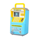Maxbell Electronic Fingerprint ATM Piggy Bank Password ATM Machine for Children Kids Blue