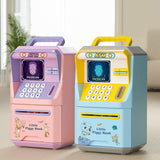 Maxbell Electronic Fingerprint ATM Piggy Bank Password ATM Machine for Children Kids Blue