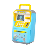 Maxbell Electronic Fingerprint ATM Piggy Bank Password ATM Machine for Children Kids Blue