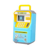 Maxbell Electronic Fingerprint ATM Piggy Bank Password ATM Machine for Children Kids Blue