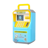 Maxbell Electronic Fingerprint ATM Piggy Bank Password ATM Machine for Children Kids Blue